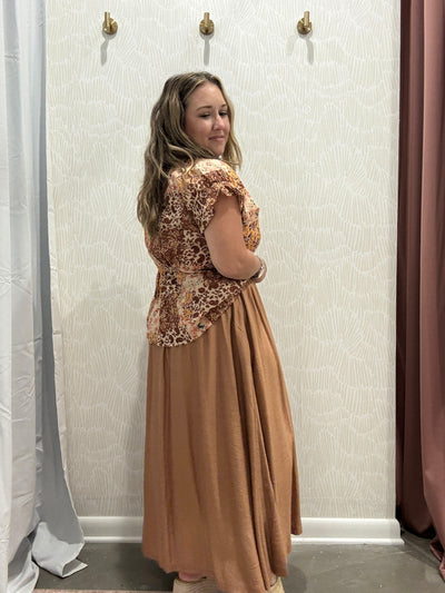 Allie Button Down Midi Skirt