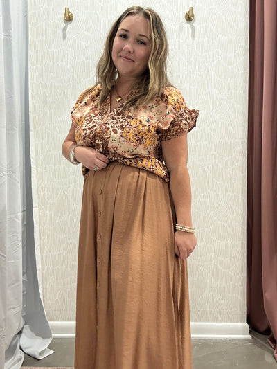 Allie Button Down Midi Skirt