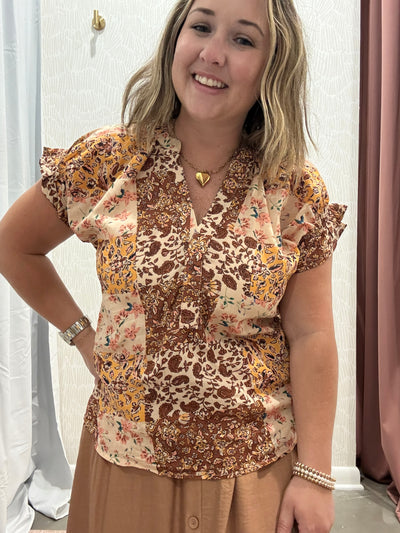 Lorelei Flutter Sleeve Blouse