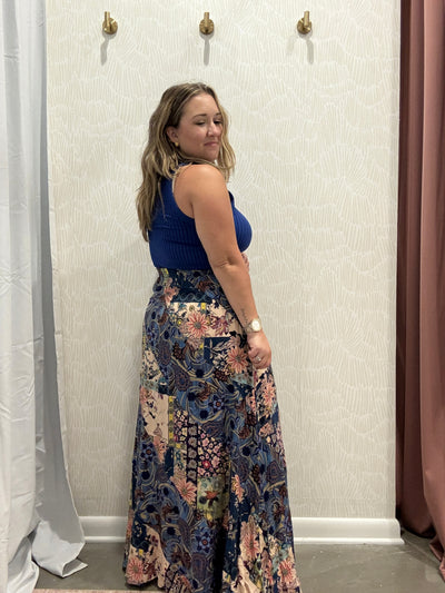 Ellis Mixed Print Maxi Skirt