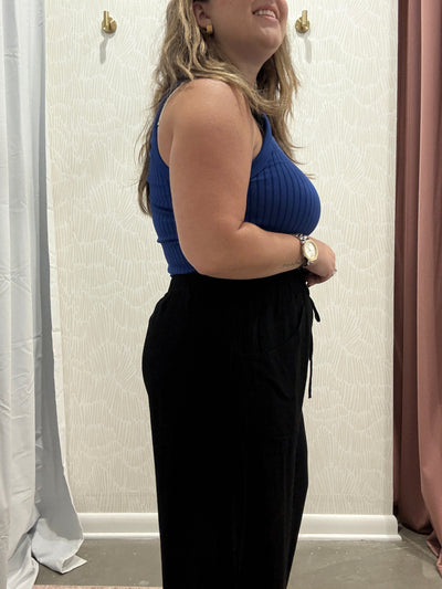 Frayed Cropped Wide Leg Pants