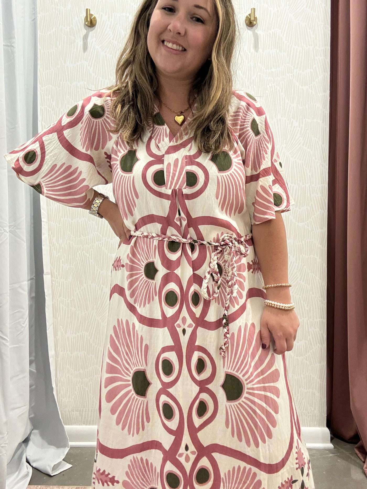 Samara Belted Midi Dress