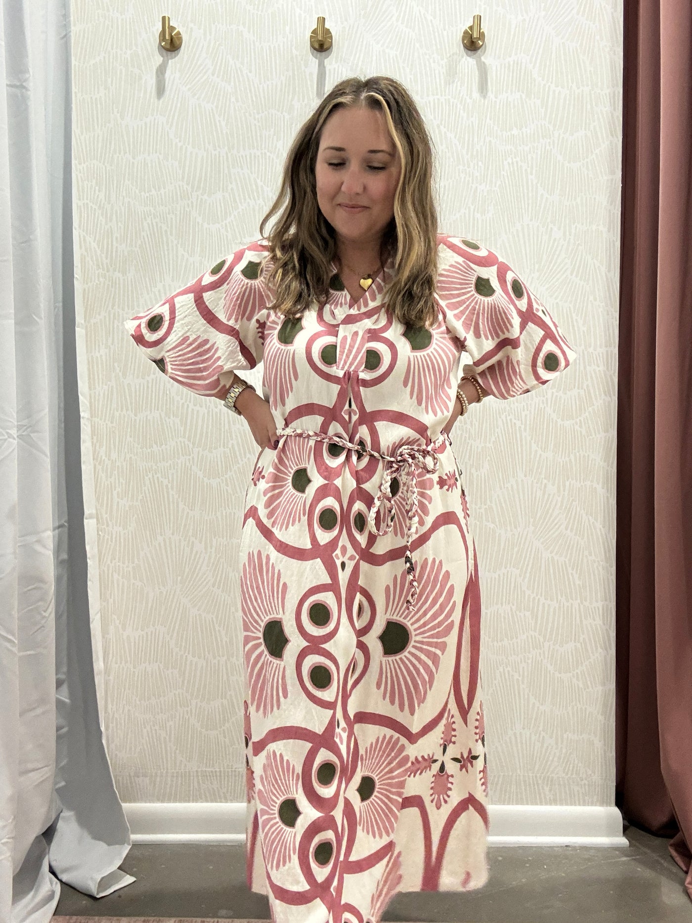 Samara Belted Midi Dress