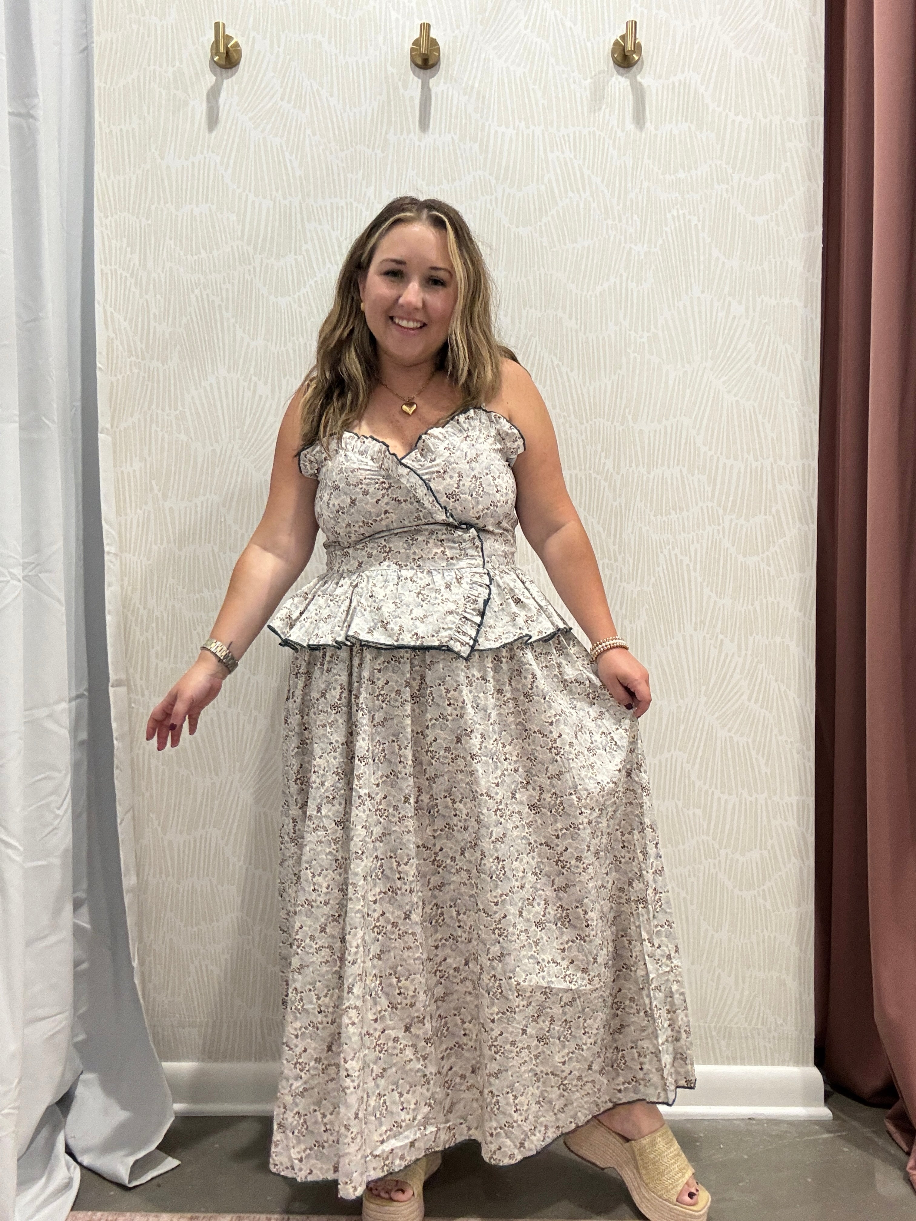 Taylor Spaghetti Strap Midi Dress