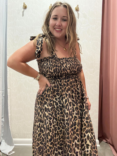 Lily Leopard Midi Dress