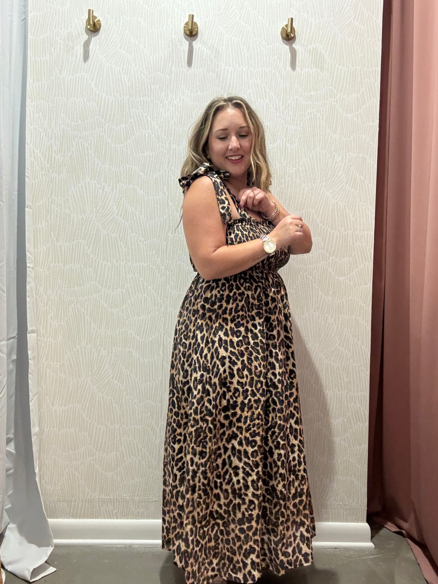 Lily Leopard Midi Dress