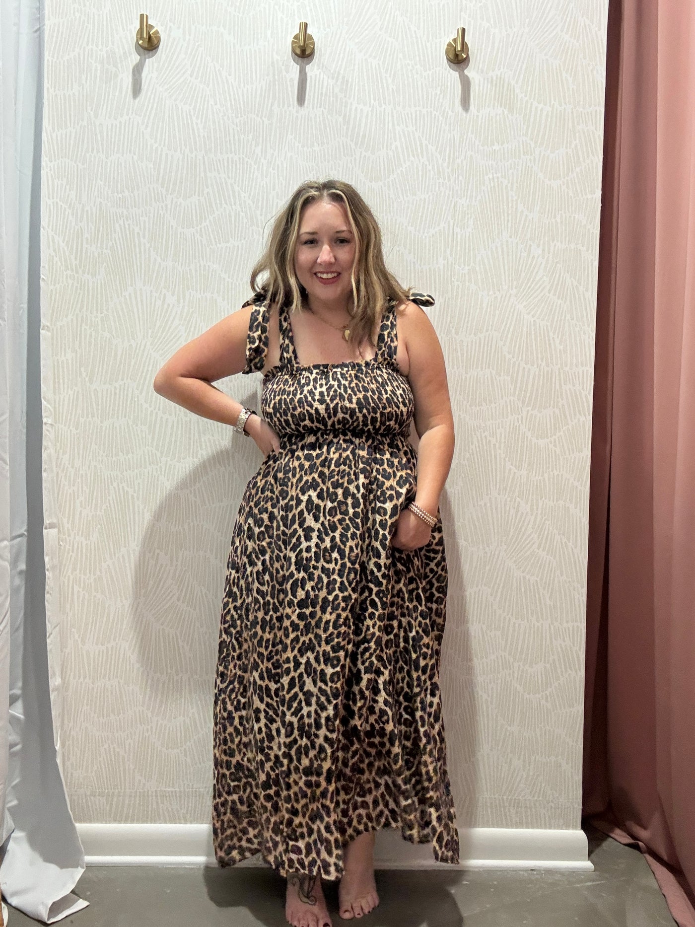 Lily Leopard Midi Dress