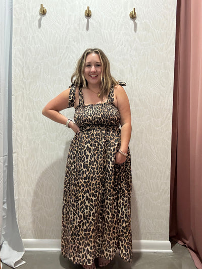 Lily Leopard Midi Dress