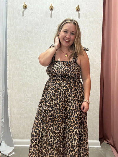 Lily Leopard Midi Dress