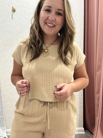 Pinstripe Crop Top