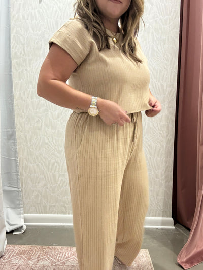 Pinstripe Crop Top