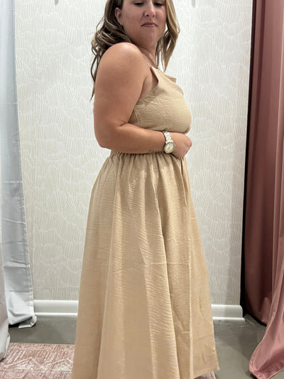 Square Neck Crop Top | Khaki