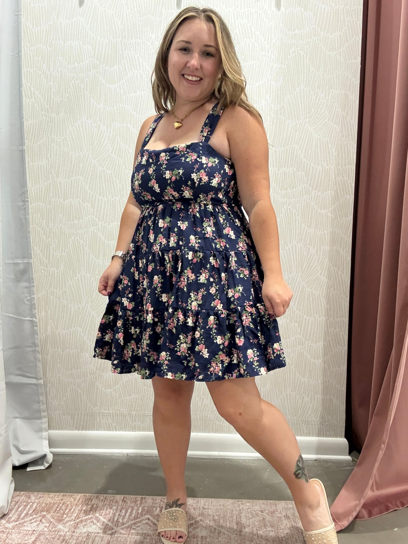  Floral Mini Dress