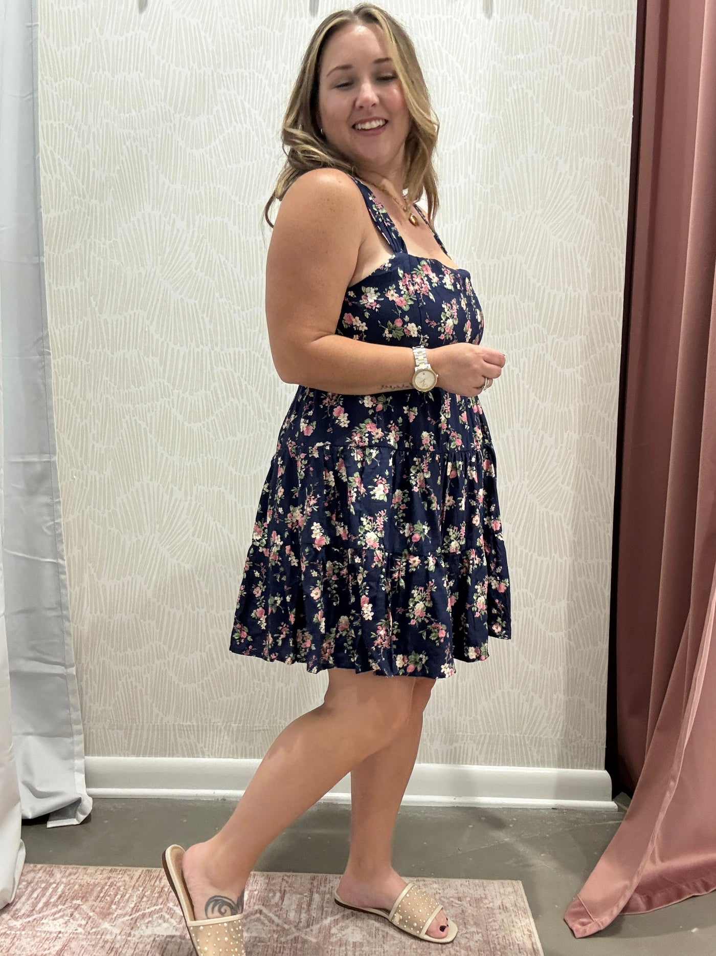  Floral Mini Dress