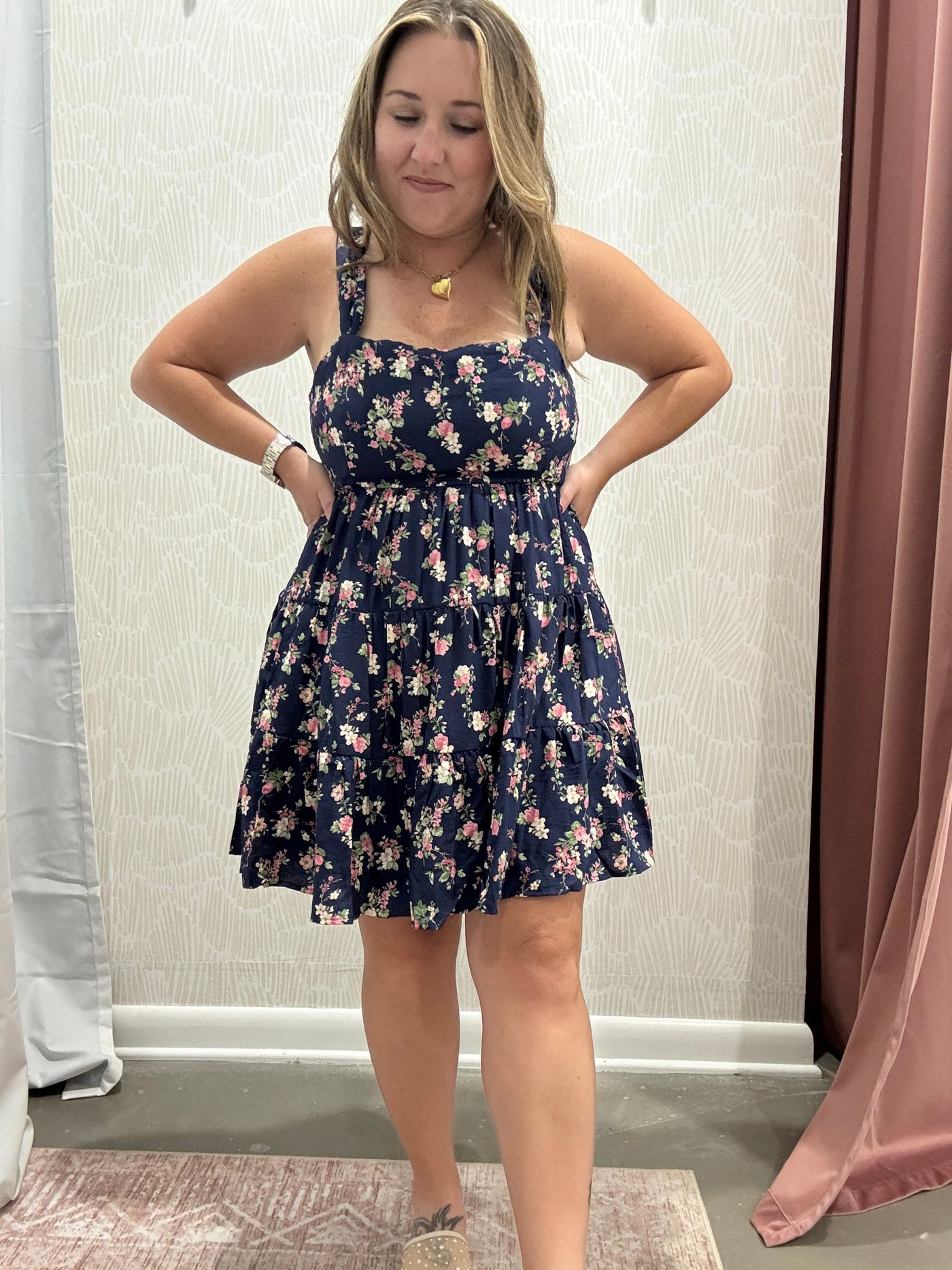  Floral Mini Dress