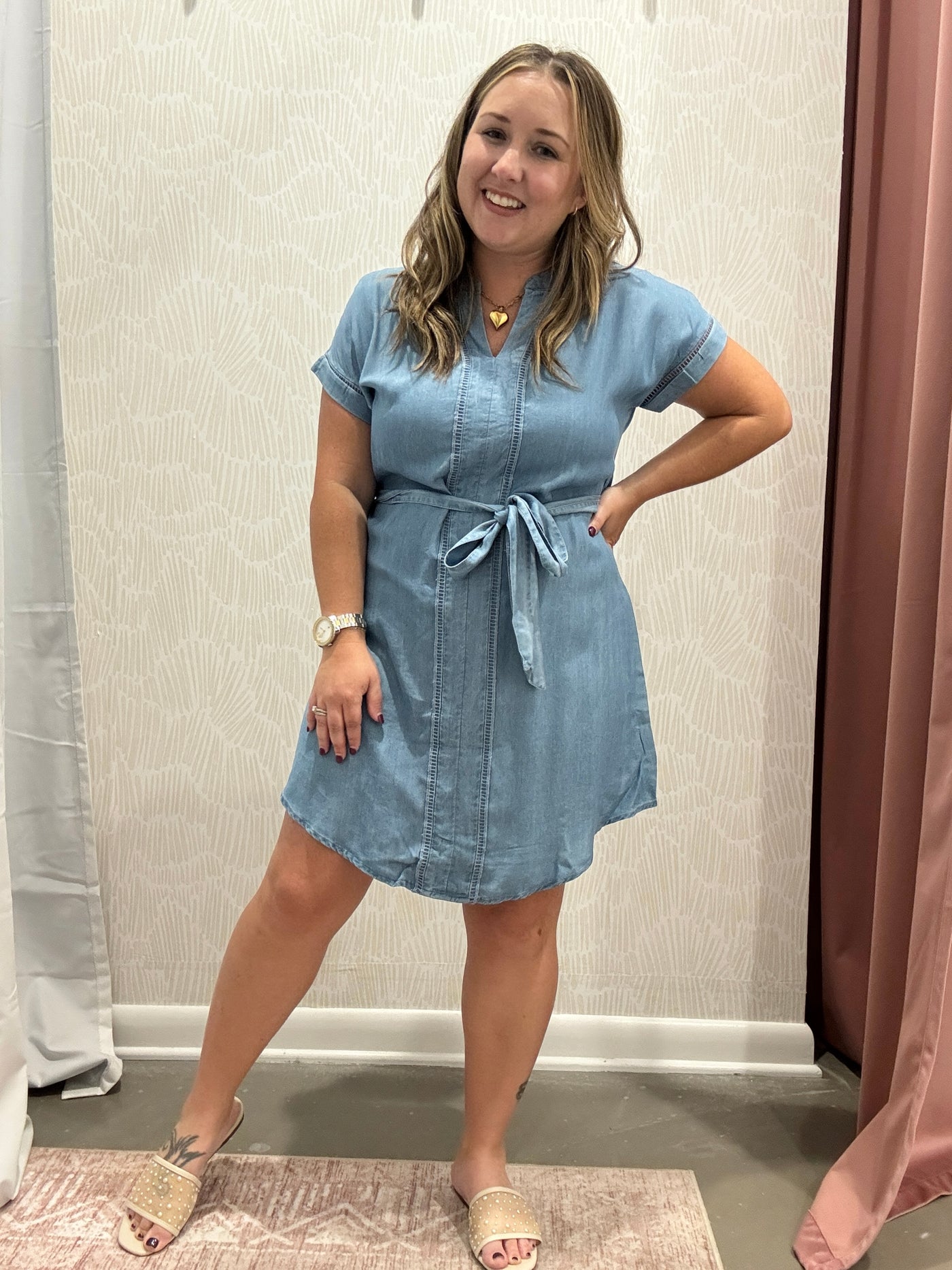 Molly Chambray Mini Dress