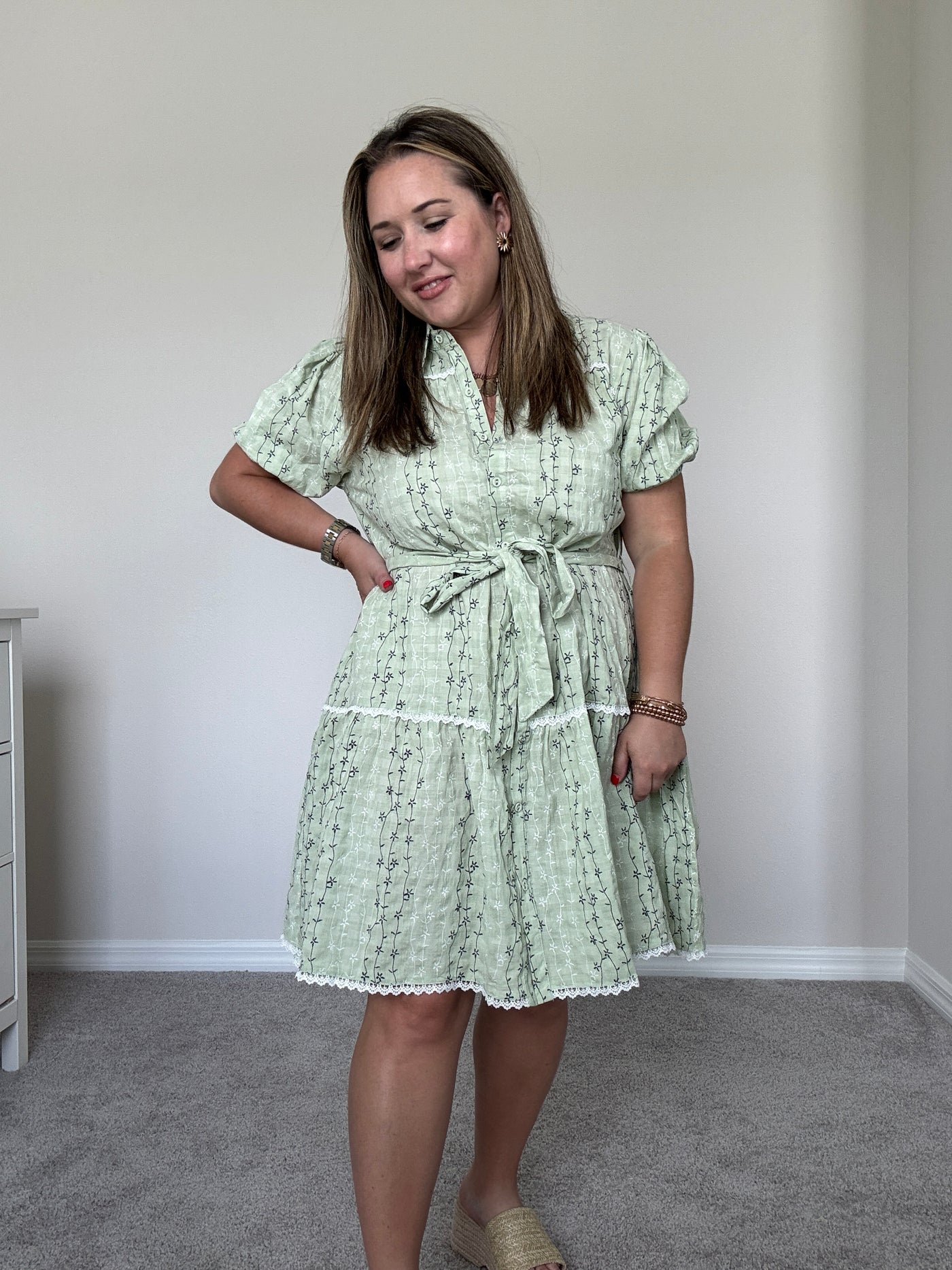 Celine Embroidered Shirt Dress