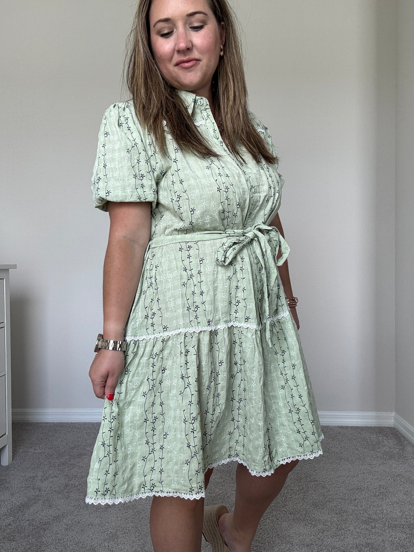 Celine Embroidered Shirt Dress