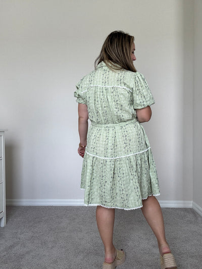 Celine Embroidered Shirt Dress