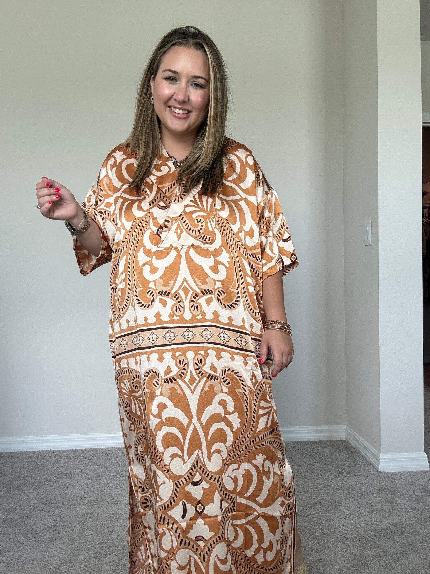 Sable V-Neck Maxi Dress