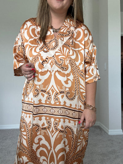 Sable V-Neck Maxi Dress