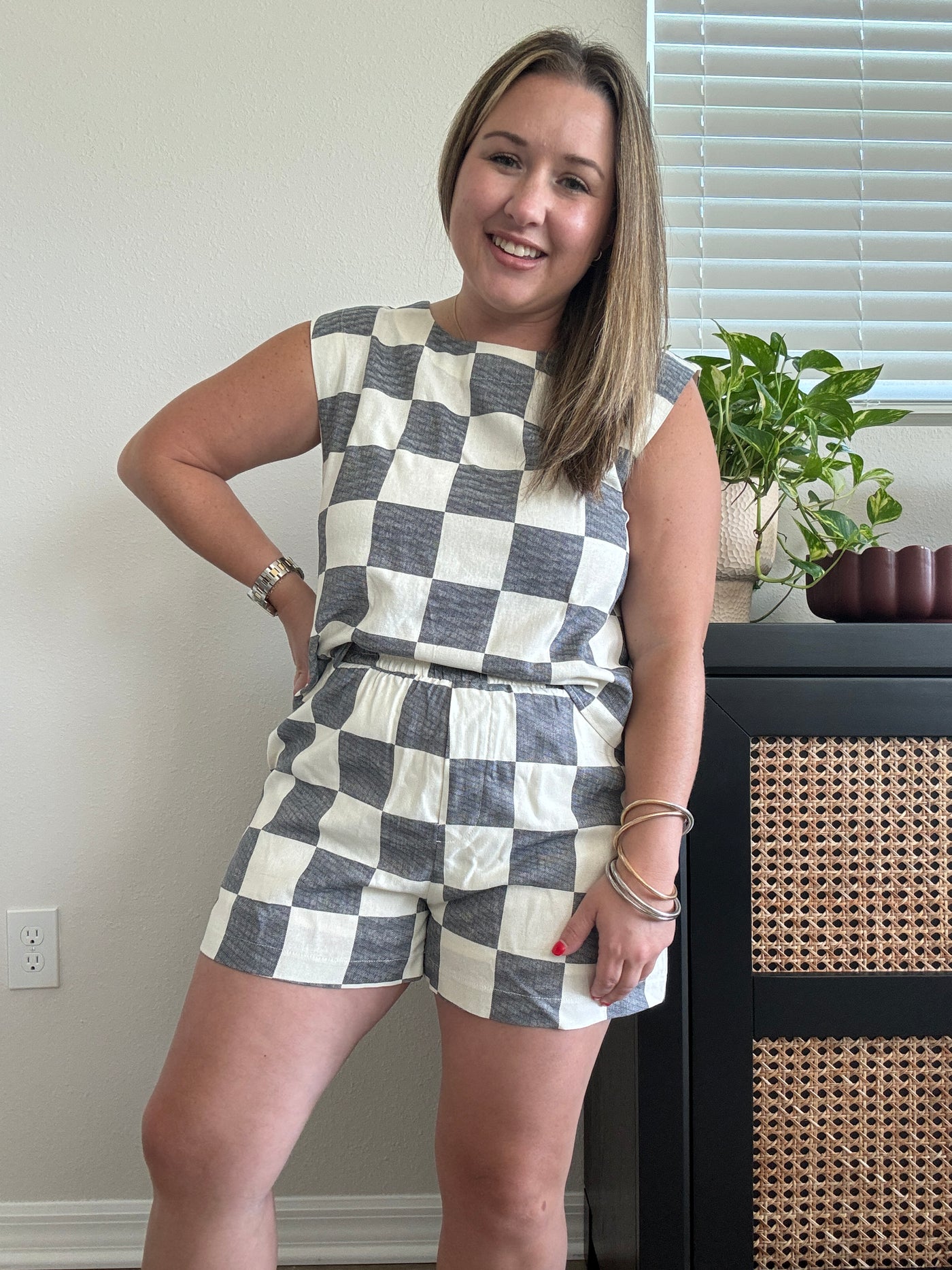 Checkered Crop Top