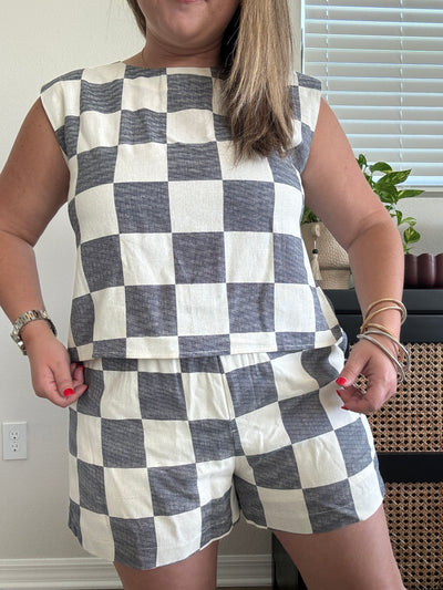 Checkered Crop Top