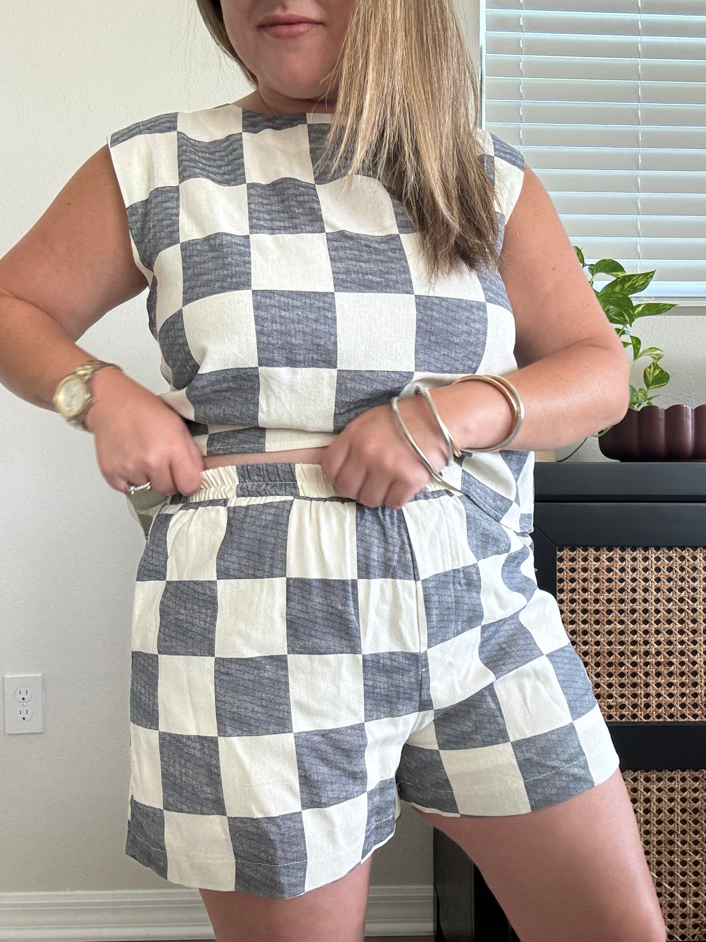 Checkered Crop Top