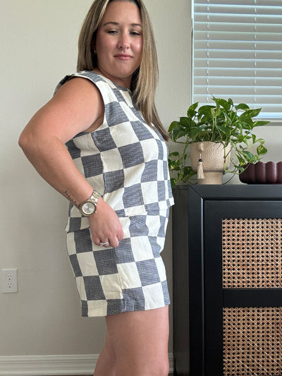 Checkered Crop Top