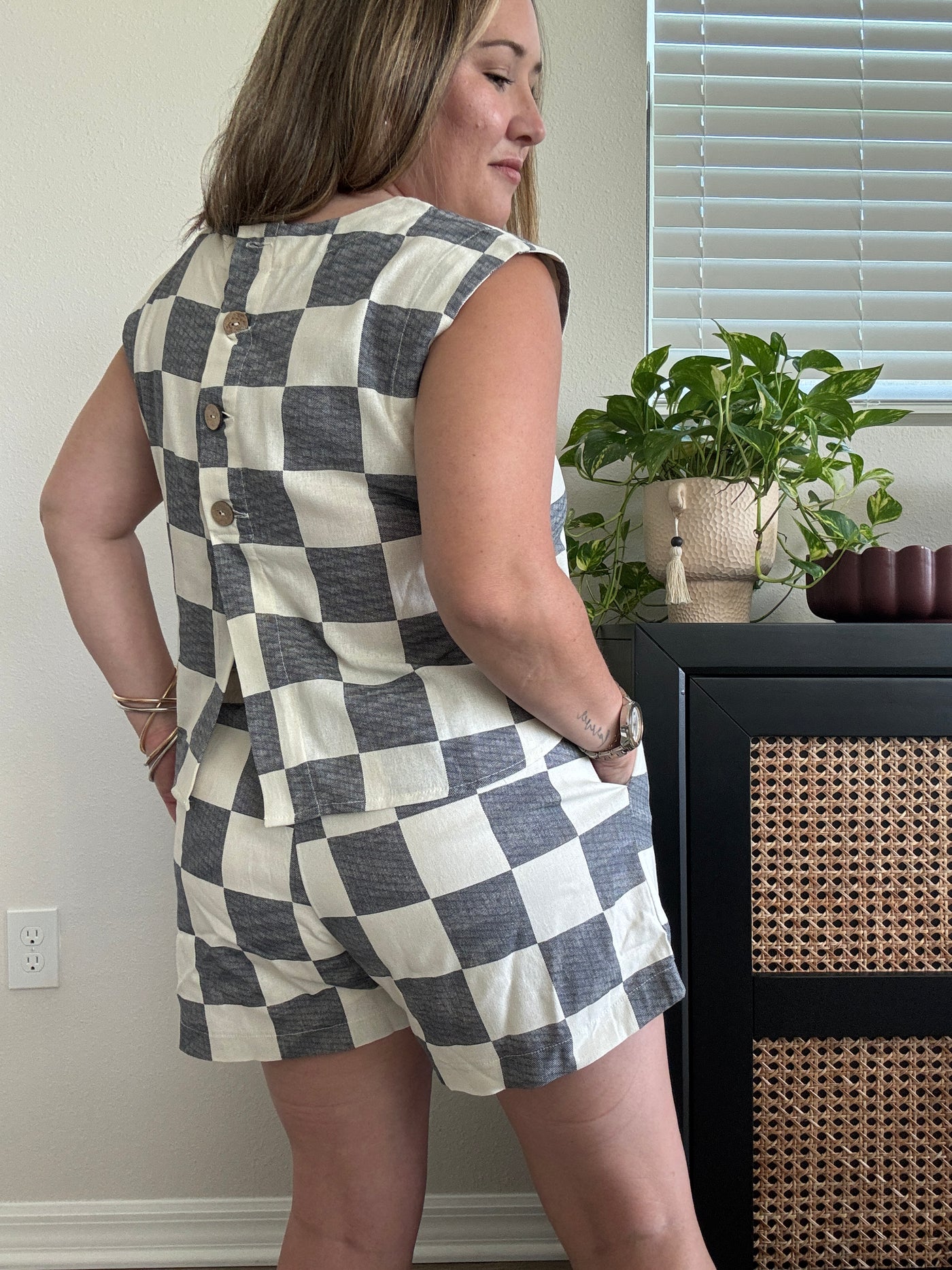 Checkered Crop Top