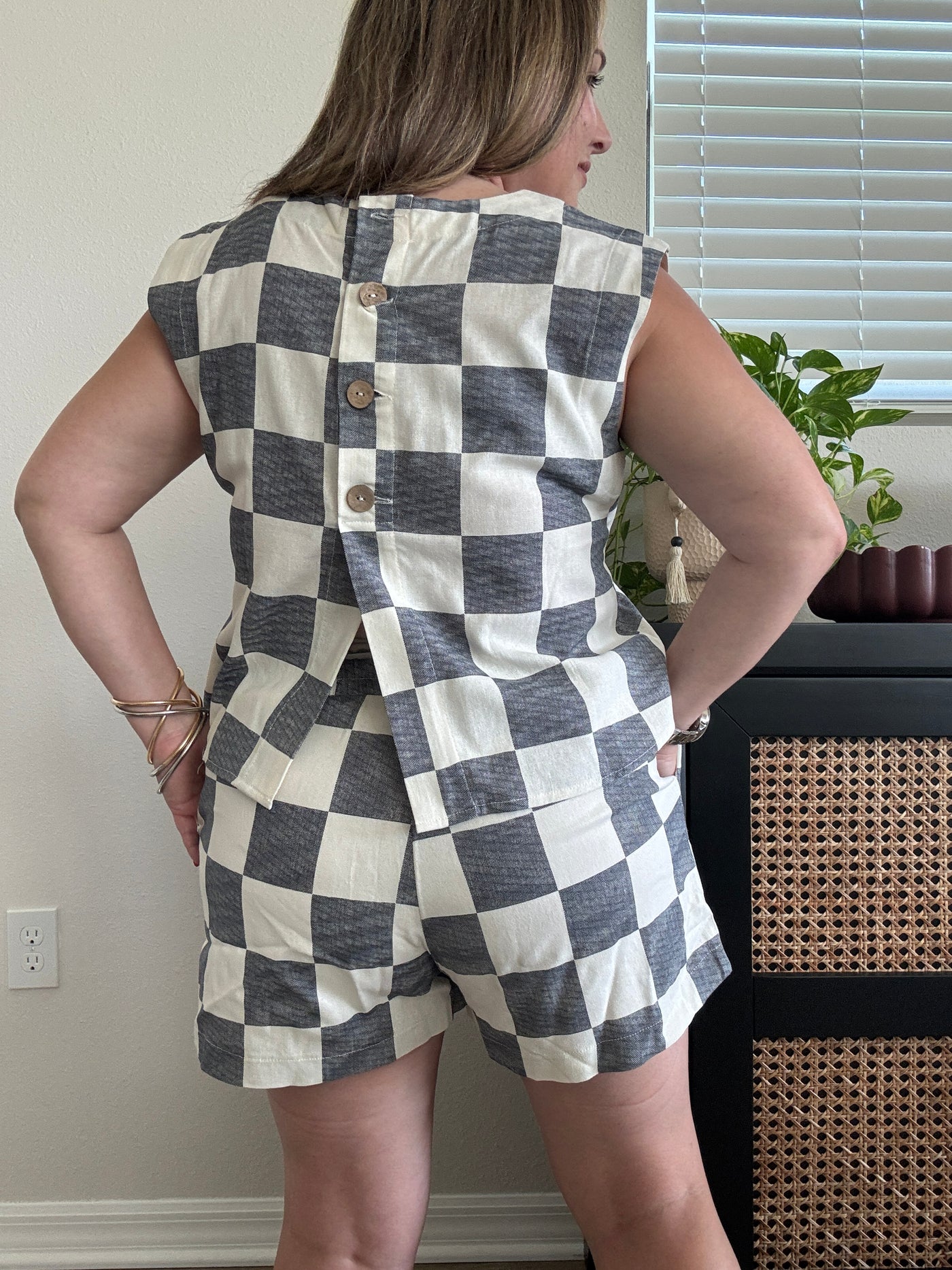 Checkered Crop Top