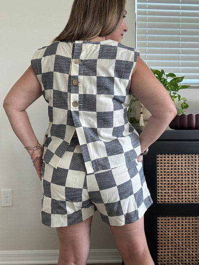 Checkered Crop Top
