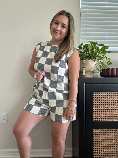 Checkered Crop Top