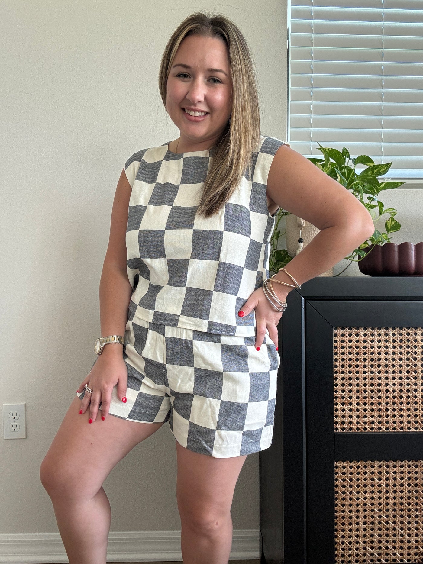 Checkered Crop Top