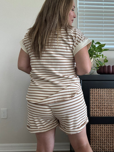 Henley Knit Top | Beige