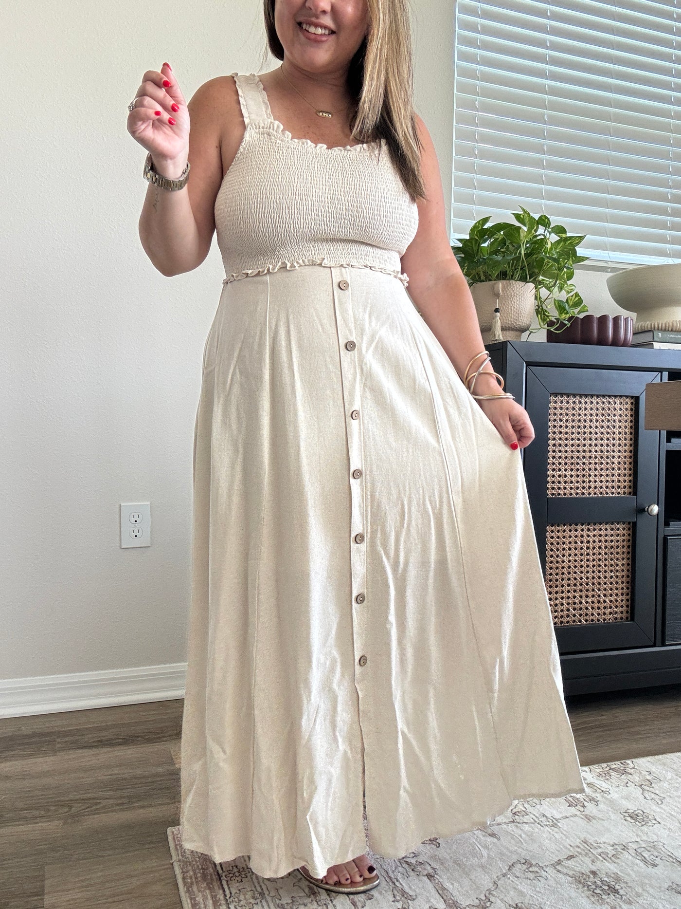 Mabel Smocked Midi Dress