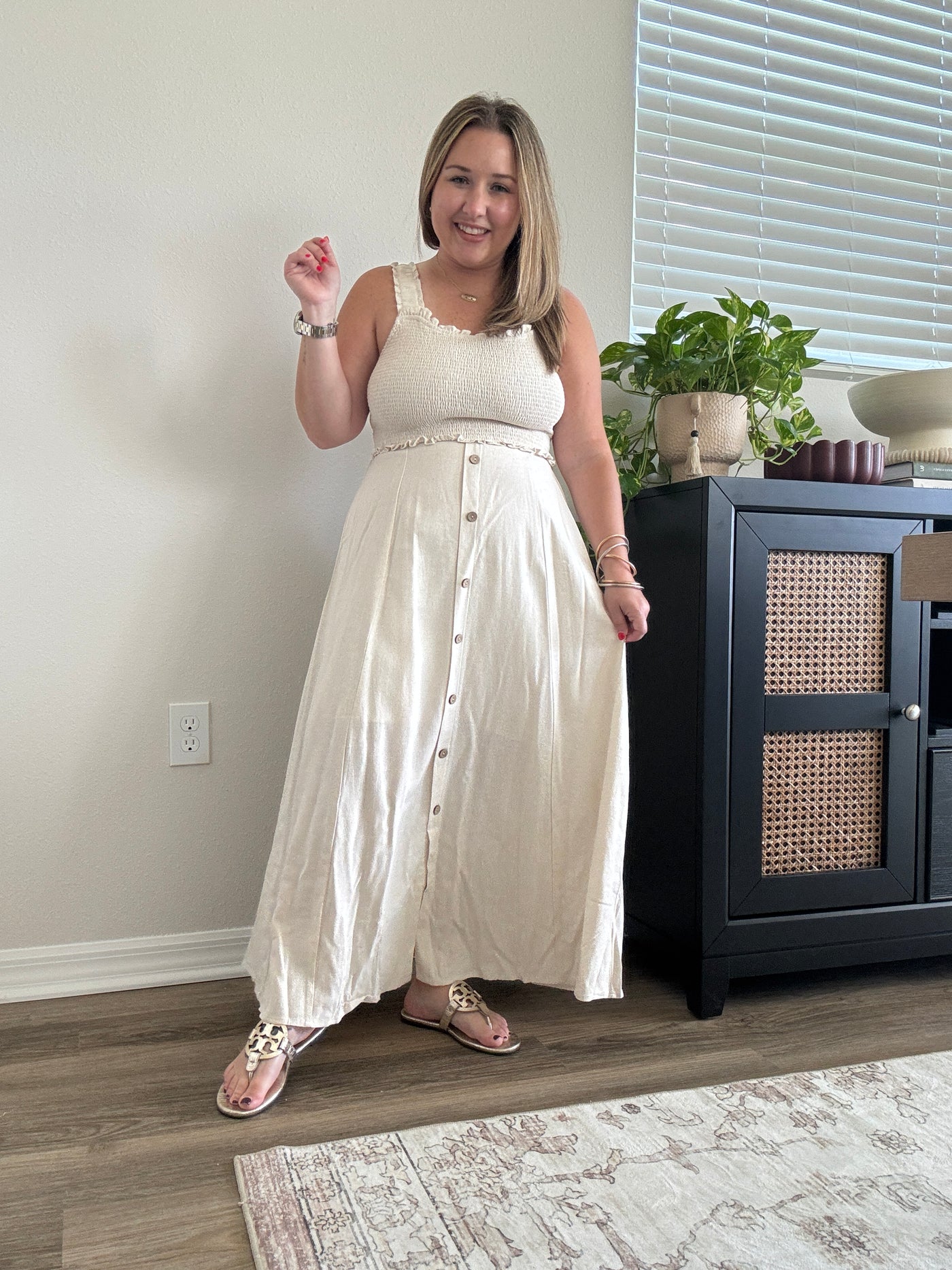 Mabel Smocked Midi Dress