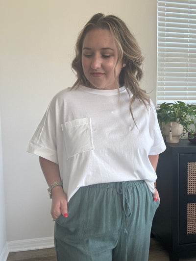 Amelia Oversized Crop Box Tee