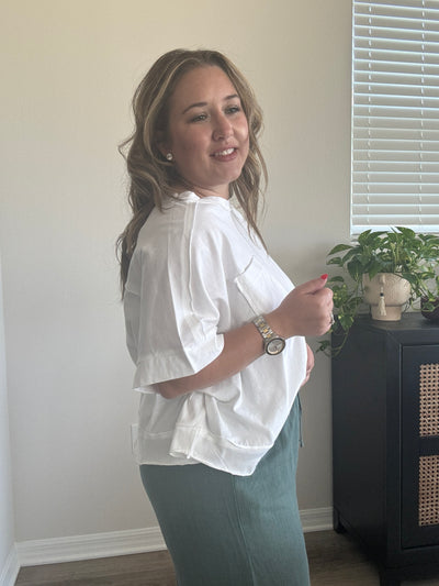 Amelia Oversized Crop Box Tee