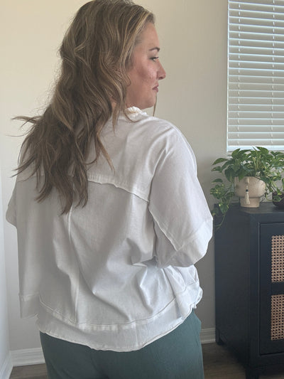 Amelia Oversized Crop Box Tee