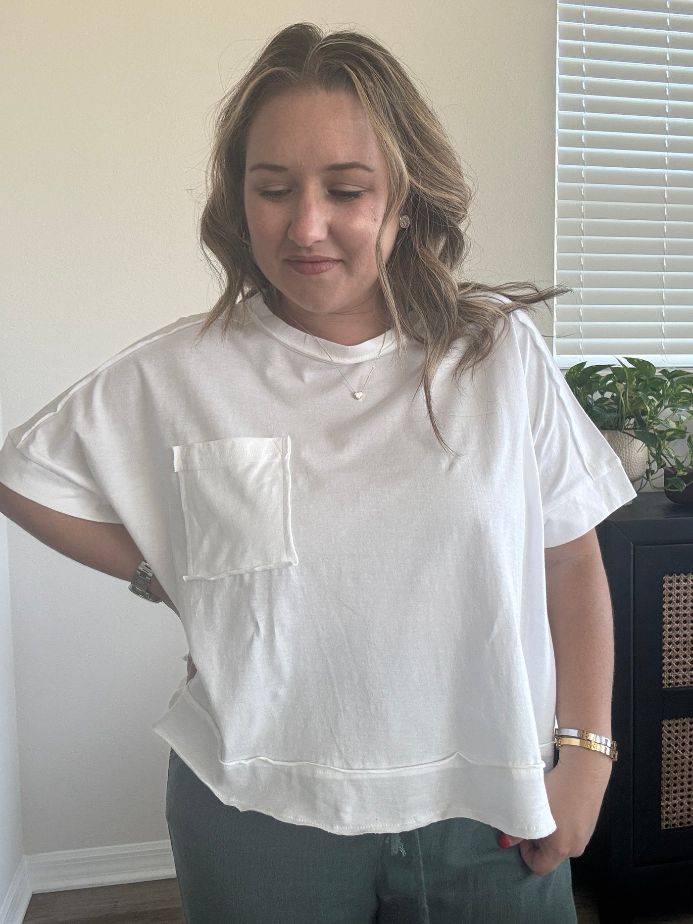 Amelia Oversized Crop Box Tee