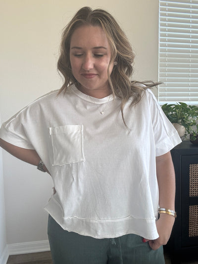 Amelia Oversized Crop Box Tee