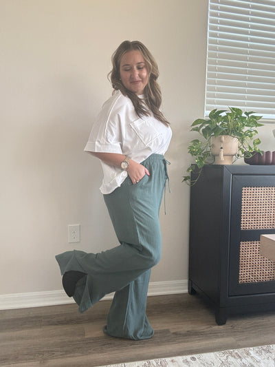 Linen Drawstring Pants | Ash Jade