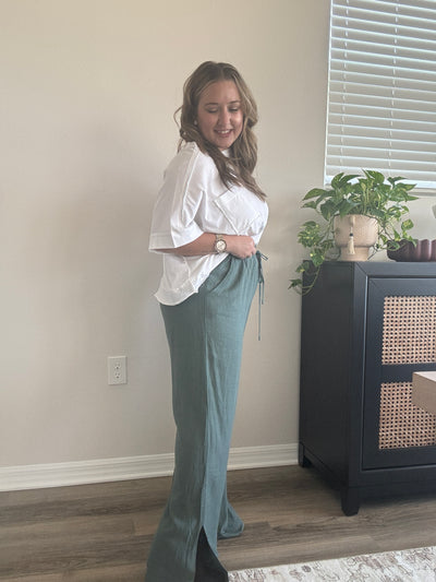 Linen Drawstring Pants | Ash Jade