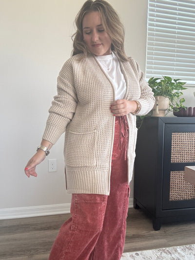 Waffle Cardigan