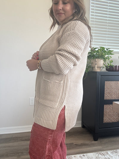 Waffle Cardigan