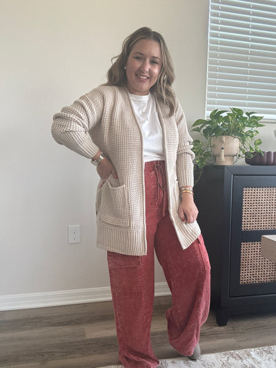 Waffle Cardigan