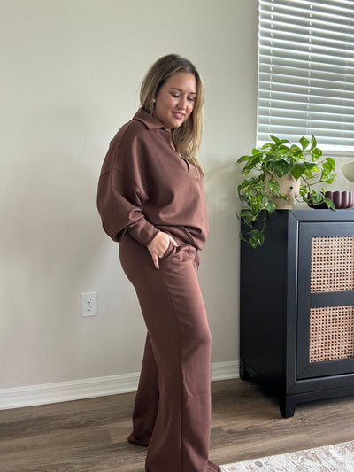 Scuba Collared Pullover | Brown