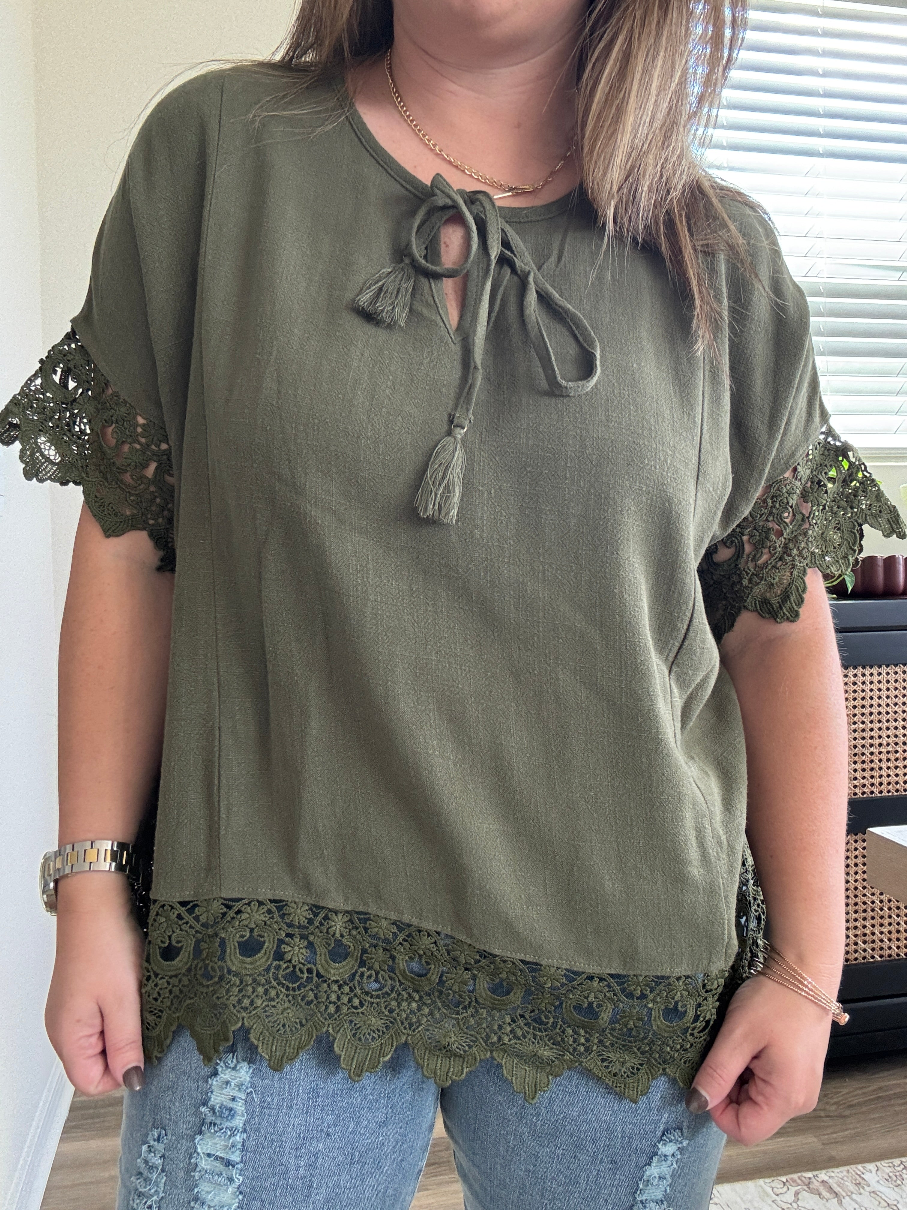Maxwell Crochet Dolman Top