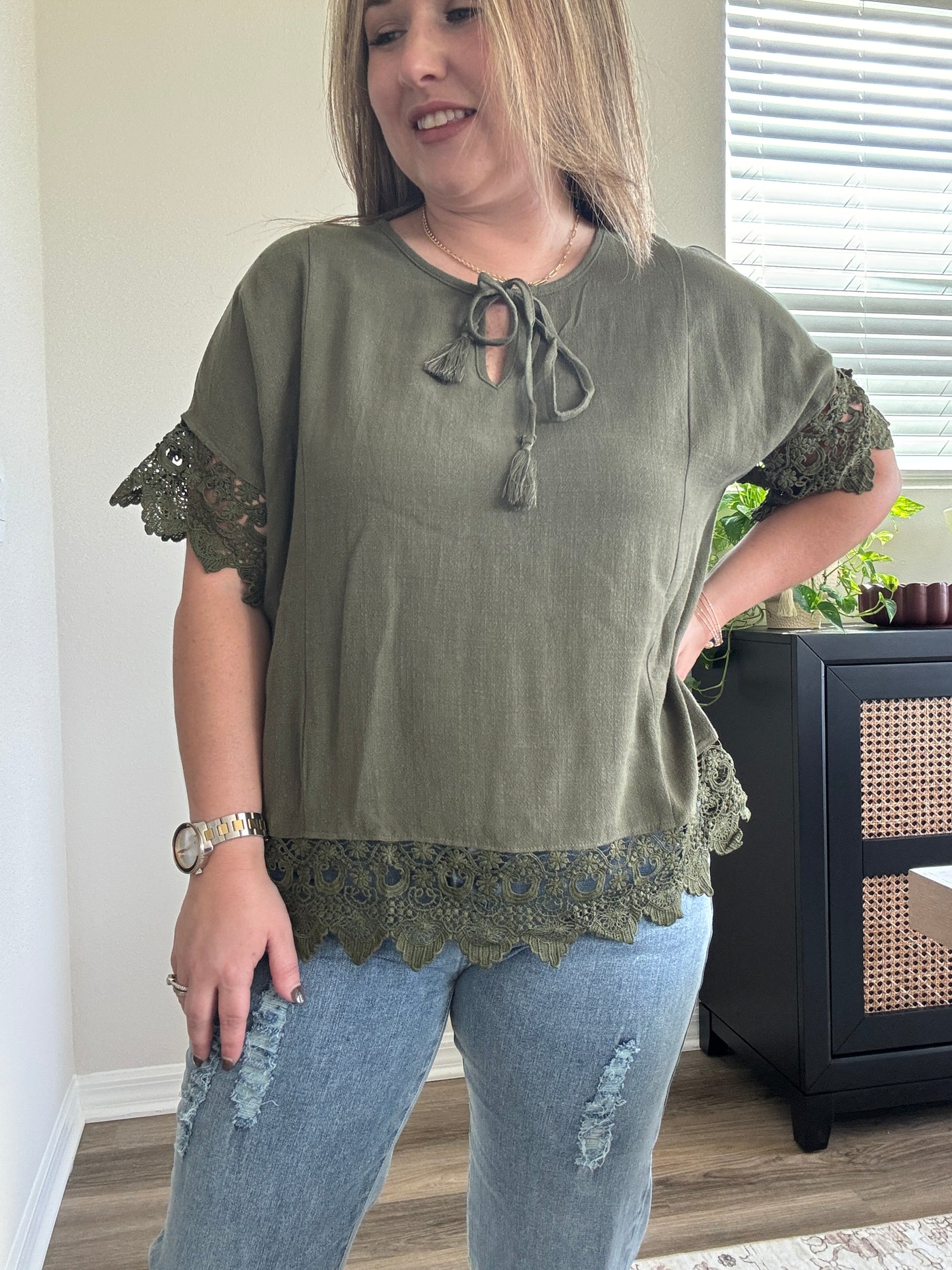 Maxwell Crochet Dolman Top